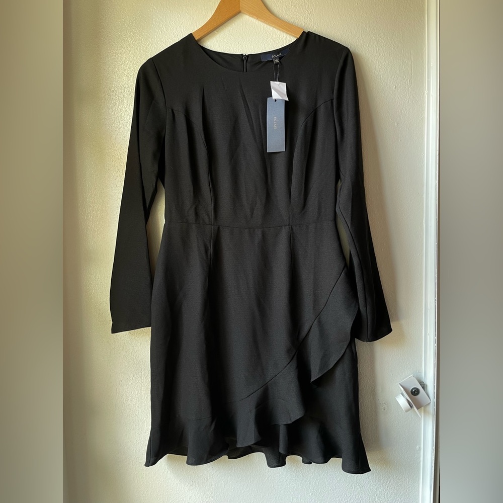 ECLAIR black ruffle dress size S NWT